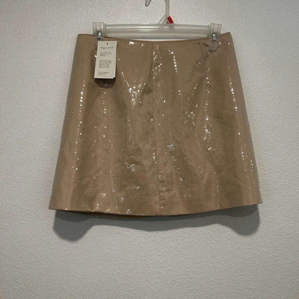 A New Day Shimmering Tan Skirt NWT